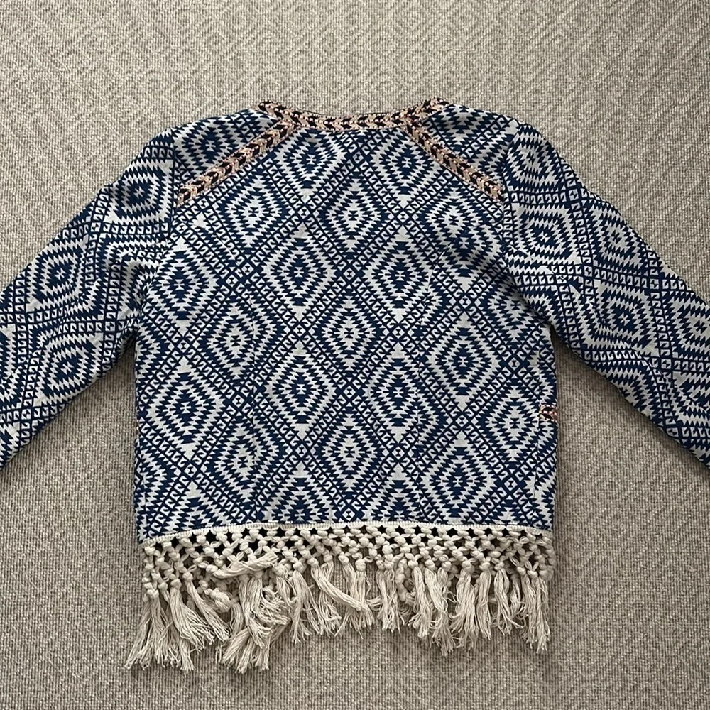 Tularosa Santa Fe Fringe Jacket in Diamondback Print Medium
